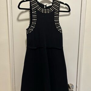 Elegant Black Kids Dress with Studded Details